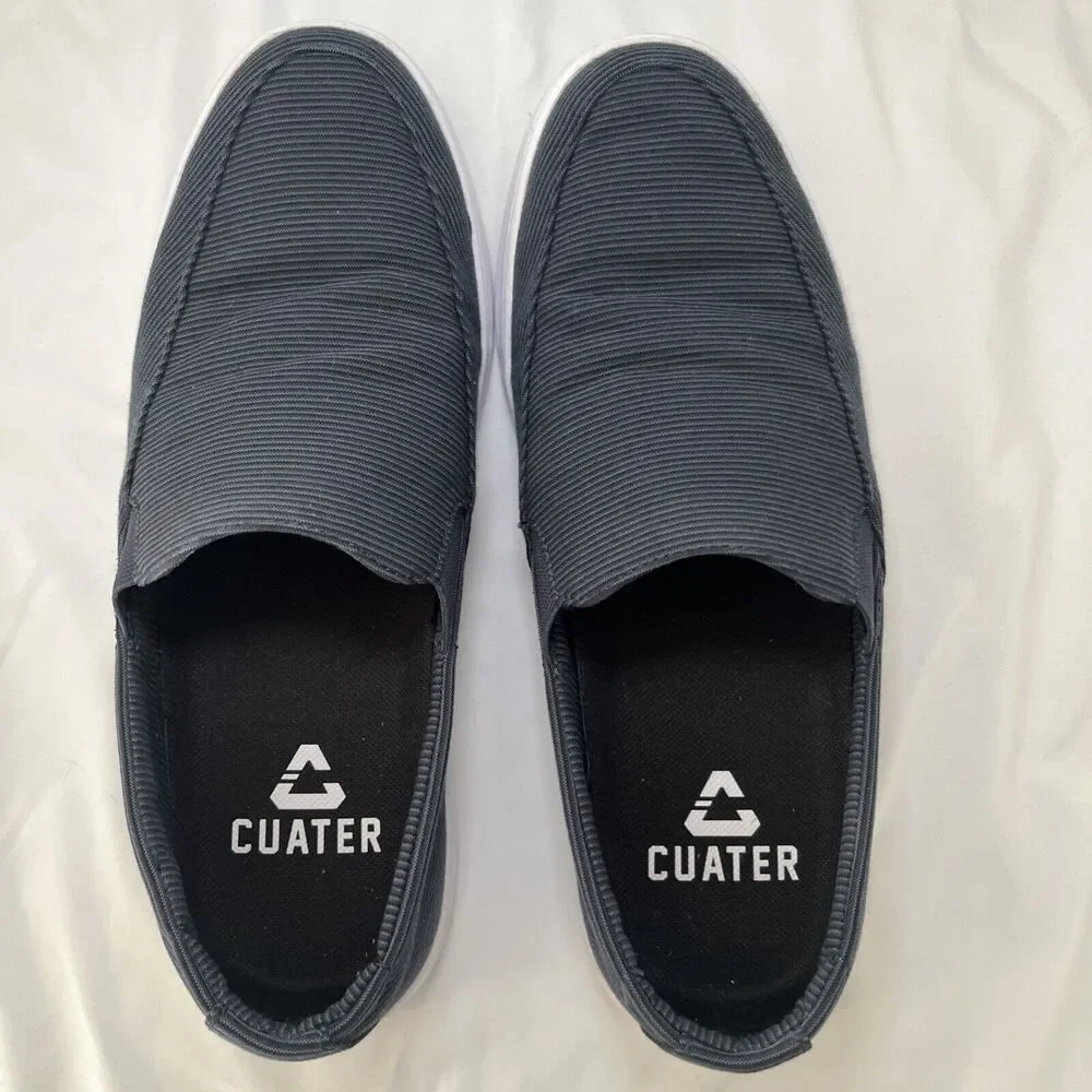 Cuater Men's By Travis Matthew Size 9 Stripe Canvas Slip On Casual Loafers Shoes
